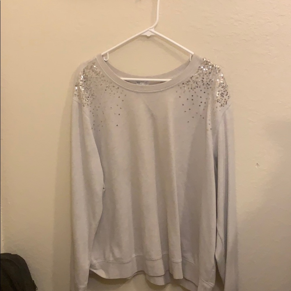 Sequined Shoulder Sweater
